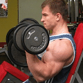 Biceps - bicepsový zdvih s jednoručkami - s vytáčením předloktí